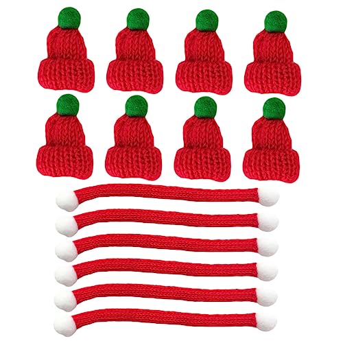 NAMOARLY Gestricktes Mini-mützen-schal-Set Für Weihnachtsdekorationen Und Partygeschenke von NAMOARLY