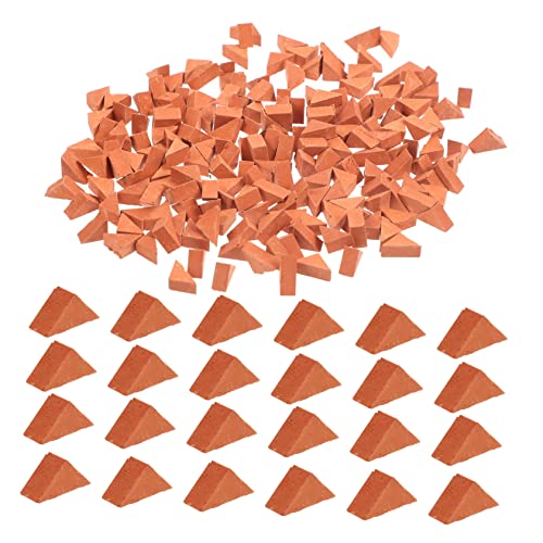 NAMOARLY 200 Stück simulierter Ziegel bastelmaterial bastel Materialien bastelbedarf mini bausteine Garten Ziegel kleines Weltspiel Spielhaus Requisiten aus Ziegelsteinen dünner Ziegel Ton von NAMOARLY