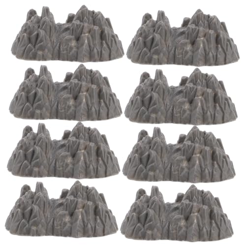 NAMOARLY 20St Rockspielzeug Landschaftsdekor Landschaft Berg Wohnzimmerdekor Miniatur-Bonsai-Steingarten Mini-Steingarten-Modell Simulation Steingartendekor Bergminiatur Plastik Dark Grey von NAMOARLY