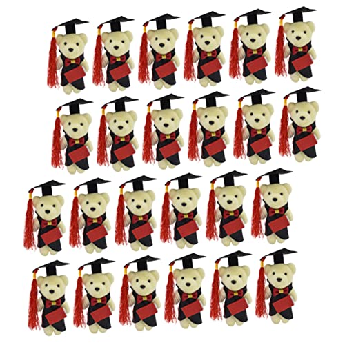 NAMOARLY 24 Stück Dr Bear Littlest Foam Grad Bear Graduation Bear Bären Zum Basteln Kinderbär Puppe Graduierte Mädchenbär Graduierung Mini Plüschbär Dinosaurier Plüschtier Bär Auto Stoff von NAMOARLY