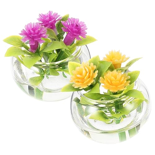 NAMOARLY 2Stücke Bonsai Pflanzenmodell für Puppenhäuser Hochrealistische Topfpflanze Dekoration für Zubehör und Kreative Fotografie von NAMOARLY