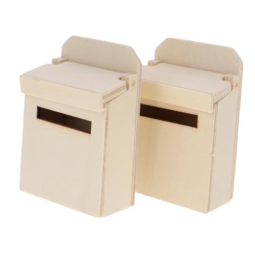 NAMOARLY 2 Stück Mini-hausbriefkasten Dekorativer Briefkasten Für Jungen Und Mädchen 112 Puppenhaus-briefkasten Miniatur-briefkasten Puppenhaus-Dekorationen von NAMOARLY