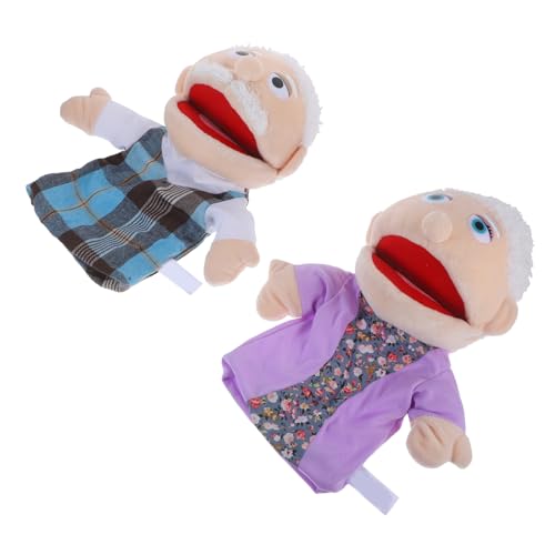 NAMOARLY 2Stücke Handpuppen für Interaktive DIY Handspielzeuge aus Hochwertigem Material für Kreative Geschichten und Bildungsspaß Großvater Großmutter von NAMOARLY