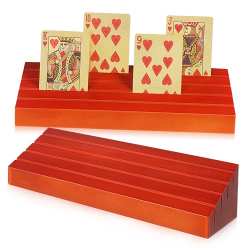NAMOARLY 2Stücke Holzspielkartenhalter Robuste Kartenbasis Aus Langlebigem Holz Für Spielkarten Und Sammelkarten Dekorativer Kartenständer Für Rustikalen Charme Im Zuhause von NAMOARLY