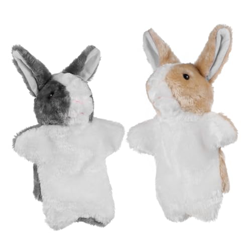 NAMOARLY 2Stücke Kaninchen Handpuppen Lustige Interaktive Spielzeuge für Fördert Fantasie und Kommunikation aus Hochwertigem Material für Langlebigen Spaß von NAMOARLY