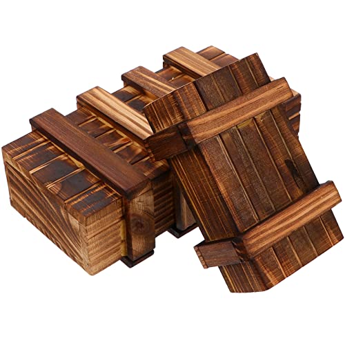 NAMOARLY 2er-Box Pädagogisches Intelligenzspielzeug Jungen Kinderspielzeug Geheime Schublade Geheime R?tselkiste Koffer Mit Geheimfächern Hölzern Trick Puzzle Holz Geschenk Abteil 3D von NAMOARLY