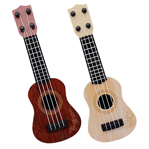 NAMOARLY Mini-Ukulele-gitarrenspielzeug Für Kinder Kindergitarrenset Musikspielzeug Für Kleinkinder Sicherer Kunststoff Dekoratives Spielzeug Für Zu Hause von NAMOARLY