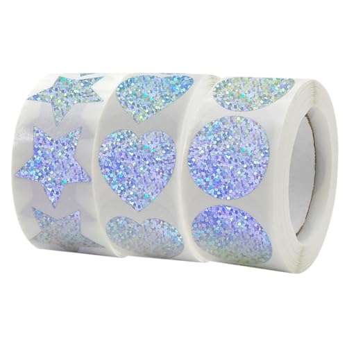 NAMOARLY 3 Rollen Versiegelung Mit Farbwechsel Runde Aufkleber Karten Aufkleber Selbstklebende Geschenketiketten Sternaufkleber Aufkleber- Etikettenaufkleber Herz Aufkleber Laserpapier NAMOARLY 3 Rollen Versiegelung Mit Farbwechsel Runde Aufkleber Karten Aufkleber Selbstklebende Geschenketiketten Sternaufkleber Aufkleber- Etikettenaufkleber Herz Aufkleber Laserpapier von NAMOARLY