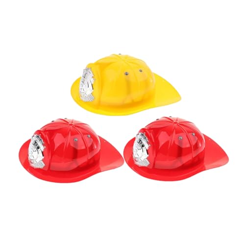 NAMOARLY 3 Stück Feuerwehrhelm für Kunststoff Feuerwehrmann Hut Rot und Gelb Verstellbar für Halloween Kostüme und Thematische Partys Authentisches Design Leicht zu Reinigen NAMOARLY 3 Stück Feuerwehrhelm für Kunststoff Feuerwehrmann Hut Rot und Gelb Verstellbar für Halloween Kostüme und Thematische Partys Authentisches Design Leicht zu Reinigen von NAMOARLY