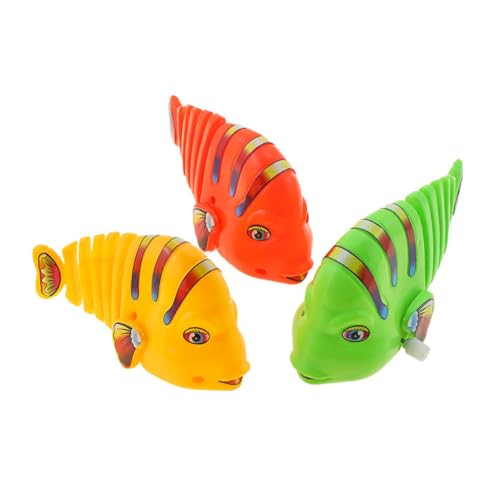 NAMOARLY Niedliche Fischspielzeuge 3 Stück Uhrwerk Schaukelspielzeug Zum Aufziehen Interaktives Fischspielzeug Zufällige Farbe von NAMOARLY