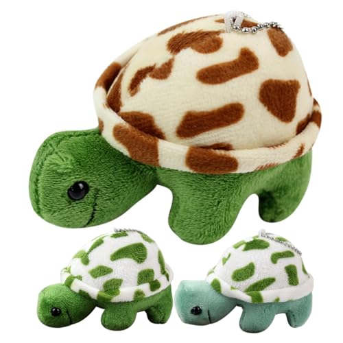 NAMOARLY 3 Stück Mini-schildkröten-plüschtier-anhänger Gefüllte Schildkrötenpuppen Plüsch-anhänger Knuddelig Zubehör Gefüllte Schildkrötenanhänger Plüschpuppe Zum Aufhängen Pp Baumwolle von NAMOARLY