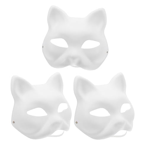 NAMOARLY 3 Stück Teiliges DIY Katzenmaske aus Umweltfreundlichem Papier Leere Masken zum Anmalen für Halloween Cosplay und Kreative Projekte für Erwachsene NAMOARLY 3 Stück Teiliges DIY Katzenmaske aus Umweltfreundlichem Papier Leere Masken zum Anmalen für Halloween Cosplay und Kreative Projekte für Erwachsene von NAMOARLY