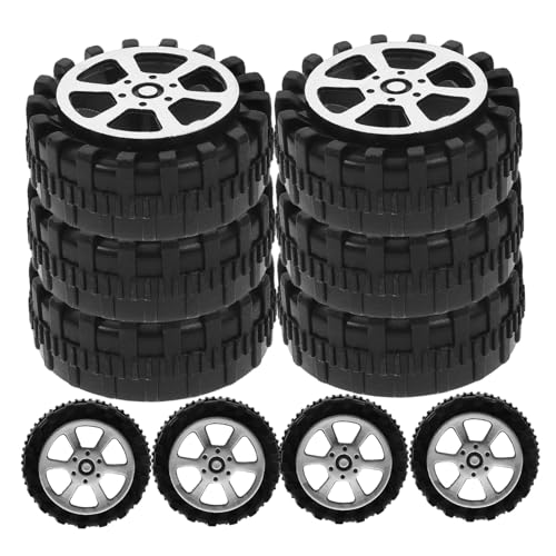 NAMOARLY 30 Stück DIY Autozubehör Spielzeugräder Kleine Lenkrad Simulations Autoräder Auto Bastelbedarf Spielzeugautos Mini Autoräder Radauto LKW Rad Technisches Schwarz von NAMOARLY