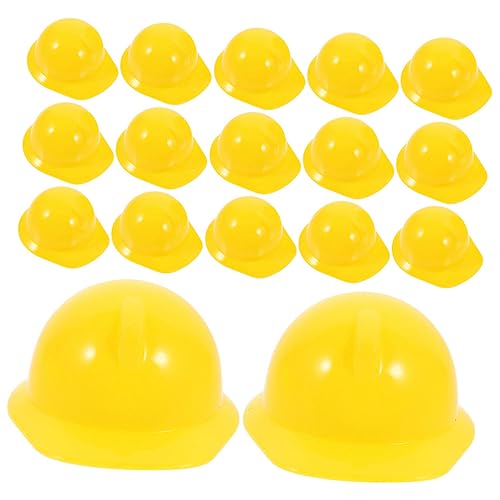 NAMOARLY 30 Stück Mini Baumütze Miniatur Helm Miniatur Baumütze Schlafmütze Beanie Konstruktionsspielzeug Babymütze Seidenhaube Zum Schlafen Helme Puppen Trucker Kunststoff von NAMOARLY