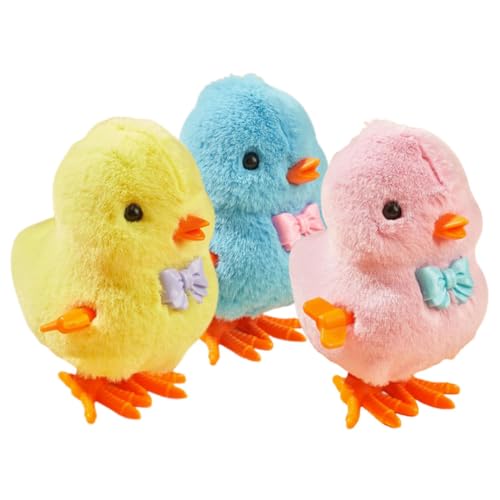 NAMOARLY Niedliches Aufzieh-hühnchen-Spielzeug Springende Küken Osterküken Spielzeug Für Jungen Und Mädchen Küken-Spielzeug Weiches Material Jungen Mädchen Kleinkinder von NAMOARLY