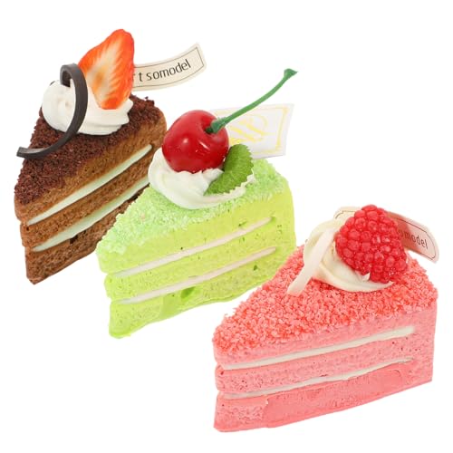 NAMOARLY 3St Simulation Kuchenmodell Cupcake-Foto-Requisiten gefälschtes Kuchenmodell Modelle Spielzeug Schaufenster-Requisite Vitrinenversorgung Schreibtisch schmücken Pu von NAMOARLY