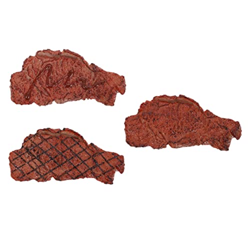 NAMOARLY 3St Steak-Modell künstliches Steakfleisch künstliches Lebensmittelmodell simuliertes gekochtes Fleisch realistisches Essen gefälschte Steakverzierungen Simulationssteakmodell PVC NAMOARLY 3St Steak-Modell künstliches Steakfleisch künstliches Lebensmittelmodell simuliertes gekochtes Fleisch realistisches Essen gefälschte Steakverzierungen Simulationssteakmodell PVC von NAMOARLY