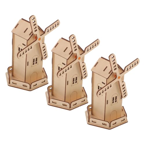 NAMOARLY 3Stücke Teiliges DIY Solar Windmühlen Kit für Holz Modell Stem Bildung Lehrreiches Bastelprojekt für Grundschüler um zu und Kritisches von NAMOARLY
