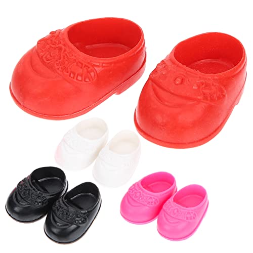 NAMOARLY 4 Paare Puppenschuhe für kinderspielzeug Puppen Schuhkollektion Puppenkleidung Kid Toys unser Mini-Schuhverzierungen Schuhe Puppe Puppe Schuhe Plastik von NAMOARLY