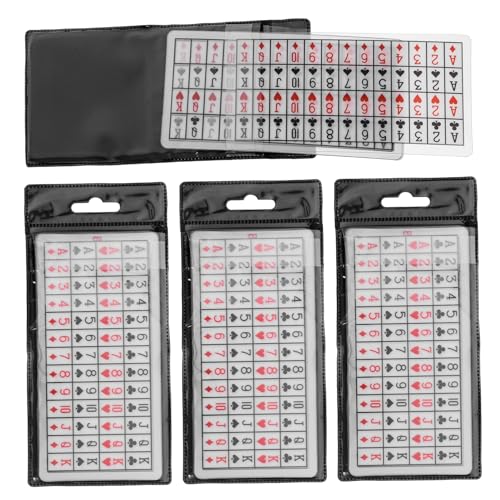 NAMOARLY 4 Sätze Magische Requisiten Die Plastikkarte Tricks kartenspiel Spielkarten Spiele Gimmick-Requisite zum Wechseln der Karte Poker Schachbrett Gimmick-Karte Party-Spielkarte PVC NAMOARLY 4 Sätze Magische Requisiten Die Plastikkarte Tricks kartenspiel Spielkarten Spiele Gimmick-Requisite zum Wechseln der Karte Poker Schachbrett Gimmick-Karte Party-Spielkarte PVC von NAMOARLY