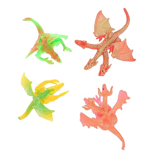 NAMOARLY Kunststoff Western Modell 4 Stück Spielzeug Drachen Schmuck Fliegende Figur Für Jungen Und Mädchen Und Home Decor von NAMOARLY