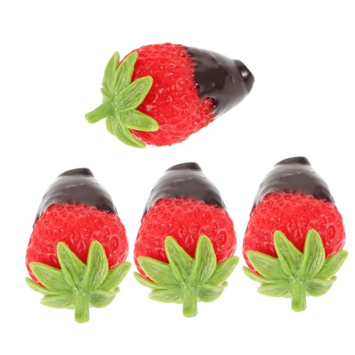 NAMOARLY 4 Stück In Schokolade Getauchte Kunsterdbeeren Realistische Künstliche Früchte Für Heim Und Partydekorationen Miniatur Erdbeer Dekorationen Für Heimwerkerarbeiten Und Foto NAMOARLY 4 Stück In Schokolade Getauchte Kunsterdbeeren Realistische Künstliche Früchte Für Heim Und Partydekorationen Miniatur Erdbeer Dekorationen Für Heimwerkerarbeiten Und Foto von NAMOARLY