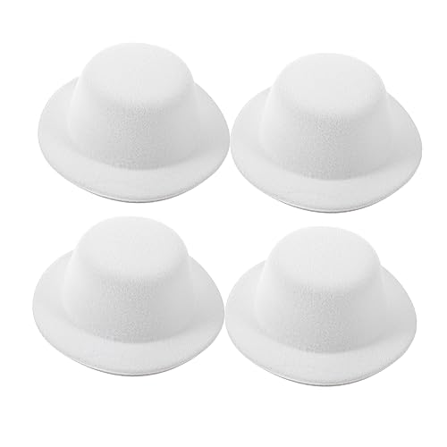 NAMOARLY 4 Stück Mini-Hut Lustiger Hut winzige Zylinder Mini-Schneemannmützen Mini-Puppenmütze weihnachtdeko weihachtsdeko Kinderkommode kleine Jazz-Hütchen zum Basteln Mini-Hüte Stoff Weiß NAMOARLY 4 Stück Mini-Hut Lustiger Hut winzige Zylinder Mini-Schneemannmützen Mini-Puppenmütze weihnachtdeko weihachtsdeko Kinderkommode kleine Jazz-Hütchen zum Basteln Mini-Hüte Stoff Weiß von NAMOARLY