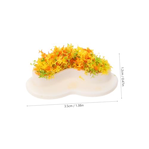 NAMOARLY 4 Stück Miniatur blumenbank Realistische Miniatur gartenbank mit Blumenbeet Dekorative Puppenhausmöbel für Miniaturhaus Vielseitige Sitzbank für Puppenhaus Landschaftsdeko von NAMOARLY