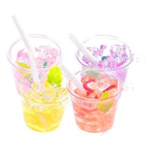 NAMOARLY 4stücke Miniatur Fass Getränkebecher Und Weinflasche Schlüsselanhänger Sommer Zubehör Für Reisen Partys Und Taschen Adorable Miniatur Dekorationen von NAMOARLY