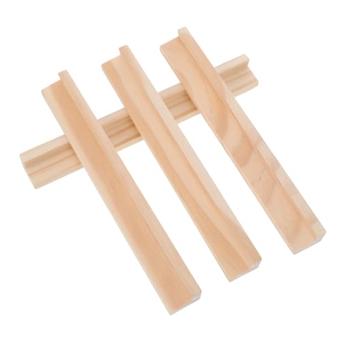 NAMOARLY 4 Stück Teiliges Holz Domino Basis Multifunktionale Domino Tabletts mit Glatten Kanten Stabile Buchstabenhalter für Spielkarten und Lernspiele Langlebig und Praktisch von NAMOARLY