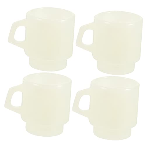 NAMOARLY 4 Stück Teiliges Miniatur Becher Realistische Puppenhaus Dekoration Detailreiche Kaffee und Teetassen Modelle Langlebige Mini für Spielzeugküche und Puppenzubehör von NAMOARLY