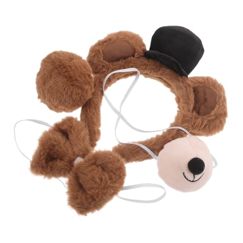 NAMOARLY 4-teiliges Bären-cosplay-set, Bären-stirnband, Fliege, Nase, Tier-cosplay-kostümzubehör Für Und Erwachsene, Halloween, Karneval Und Party, Verkleidung, NAMOARLY 4-teiliges Bären-cosplay-set, Bären-stirnband, Fliege, Nase, Tier-cosplay-kostümzubehör Für Und Erwachsene, Halloween, Karneval Und Party, Verkleidung, von NAMOARLY