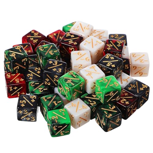 NAMOARLY 48 Stück Mathe-Gaming-würfel, Zählerwürfel, Token-würfel, Acryl-zählerwürfel von NAMOARLY