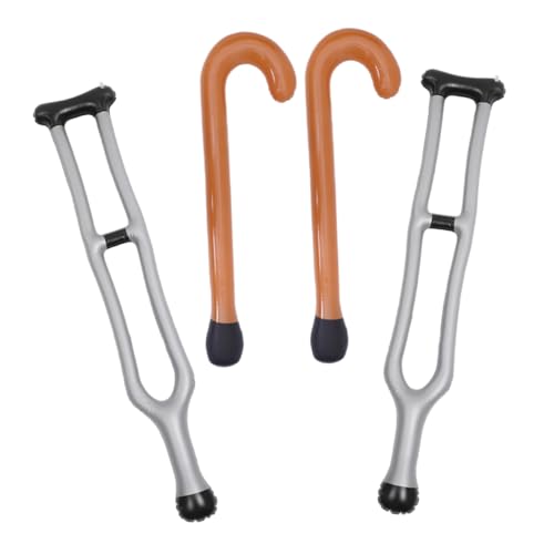 NAMOARLY 4Stücke Aufblasbare Krückenstützen PVC Simulation Gehstock für Party Requisiten Cosplay und Bühnenaufführungen Leicht Transportierbar Kompaktes Design NAMOARLY 4Stücke Aufblasbare Krückenstützen PVC Simulation Gehstock für Party Requisiten Cosplay und Bühnenaufführungen Leicht Transportierbar Kompaktes Design von NAMOARLY