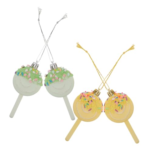 NAMOARLY 4stücke Teiliges Weihnachts-Lollipop- Bunte Süßigkeiten-Dekoration Für Festliche Anlässe Für Weihnachtsbaum Und Geburtstagsparty- von NAMOARLY