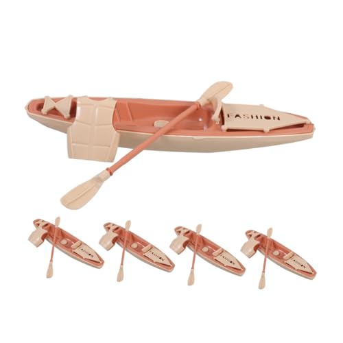 NAMOARLY 5 Sätze Simuliertes Kajormodell Mini-schiffsfigur Mini-kanu-Figur Kanuspielzeug Aus Kunststoff Mikro-landschaftsboot Miniatur Schiffsmodell Kanu-Modell Miniaturboot Mit Rudern Abs von NAMOARLY