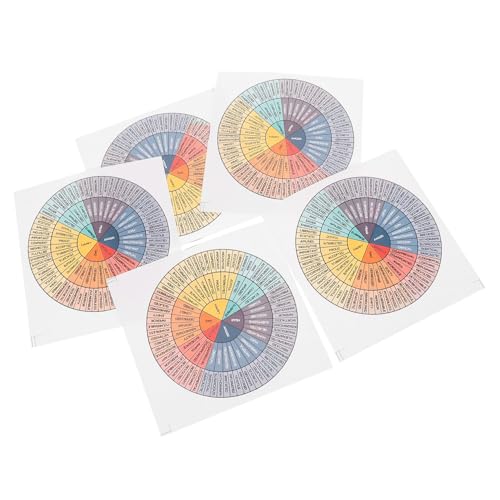 NAMOARLY 5 Stück Nagelaufkleber Aufkleber Handytasche Laptop-Aufkleber Scrapbook-Aufkleber Notebook-Aufkleber Gefrierschrank-emotionsrad-Aufkleber Aufkleber Für Handyhüllen Papier Colorful von NAMOARLY