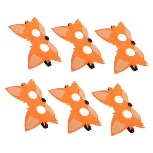NAMOARLY 5 Stück Teiliges Filz Fuchs Halbgesichts Tiermasken für Halloween Kostüm Party Lustige Cosplay Masken für Geburtstagsfeier und Festtagsaktivitäten von NAMOARLY