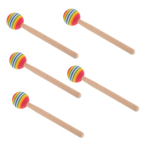 NAMOARLY 5 Stück Teiliges Percussion Holz Mallets mit Weichem Schwammkopf Kindgerechte Schlagzeugsticks zur Motorikförderung und Rhythmuslernen für Kindergruppen und Gemeinsames Musizieren NAMOARLY 5 Stück Teiliges Percussion Holz Mallets mit Weichem Schwammkopf Kindgerechte Schlagzeugsticks zur Motorikförderung und Rhythmuslernen für Kindergruppen und Gemeinsames Musizieren von NAMOARLY