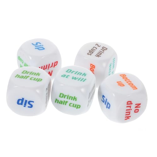NAMOARLY 5pcs Trinken Würfel 2 5 cm Acryl Unterhaltung Würfel Für Party-Spiel Requisiten von NAMOARLY