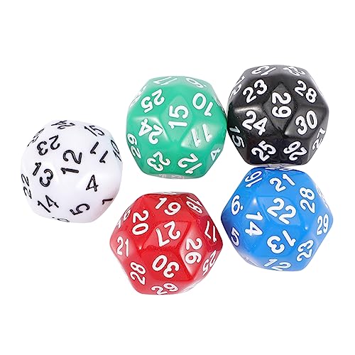 NAMOARLY 5 Stück Zahlenwürfel Brettspiel Requisiten Trinkspiele Würfelspiel 30 Seitiger Spielwürfel Brettspiele Mehrseitige Requisite Lustiges NAMOARLY 5 Stück Zahlenwürfel Brettspiel Requisiten Trinkspiele Würfelspiel 30 Seitiger Spielwürfel Brettspiele Mehrseitige Requisite Lustiges von NAMOARLY