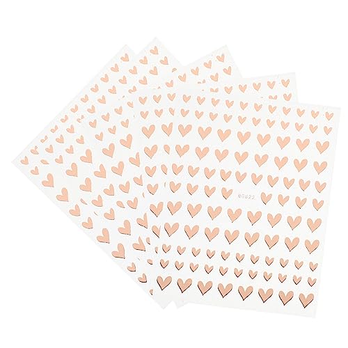 NAMOARLY 5 Stück dekorativer Nagelaufkleber abziehbar merksam Nagelaufkleber-Set Nagelkunst-Zubehör Nagelsticker für Geschenkkarten Nagelherzaufkleber Nail-Art-Aufkleber Papier Rose Gold NAMOARLY 5 Stück dekorativer Nagelaufkleber abziehbar merksam Nagelaufkleber-Set Nagelkunst-Zubehör Nagelsticker für Geschenkkarten Nagelherzaufkleber Nail-Art-Aufkleber Papier Rose Gold von NAMOARLY