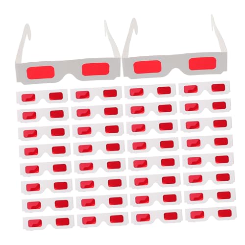 NAMOARLY 3D-Brille Für Kinder Zum Valentinstag Rote Papier-filmbrille Für 3D-Filme Party- 50 Stück NAMOARLY 3D-Brille Für Kinder Zum Valentinstag Rote Papier-filmbrille Für 3D-Filme Party- 50 Stück von NAMOARLY