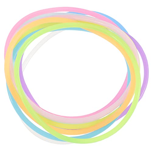 NAMOARLY 50 Stück Silikongelee-Armbänder Silikonarmband hühner Haar Band Haarband Party Schüttgut uhrenarmbänder leuchtende Haargummis Im Dunkeln leuchtendes Armband Kieselgel von NAMOARLY