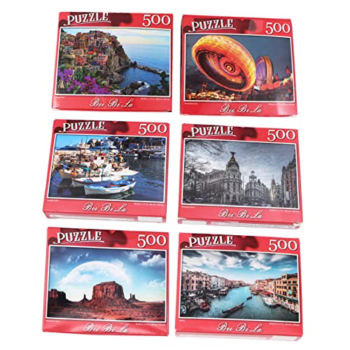 NAMOARLY 500 Stück 2 Sätze Lustiges Puzzle-Spielzeug Puzzles Aus Papierpaletten Berühmte Malrätsel Erwachsene Rätseln Schwierige Rätsel Für Erwachsene Geschenk Tier Kind von NAMOARLY