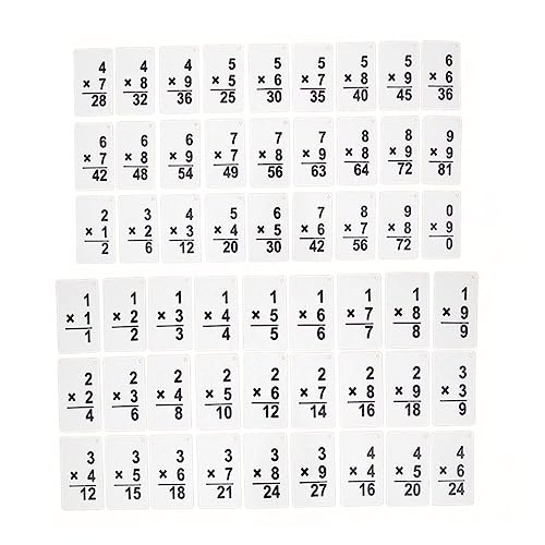 NAMOARLY 54St Rechenkarten multiplikation lernkarten Kinder School Supplies schul Sachen schulsachen Spielzeug Vorlernkarten Bildungskarten Puzzle Lehrmittel Studienkarte EIN Blatt Papier von NAMOARLY