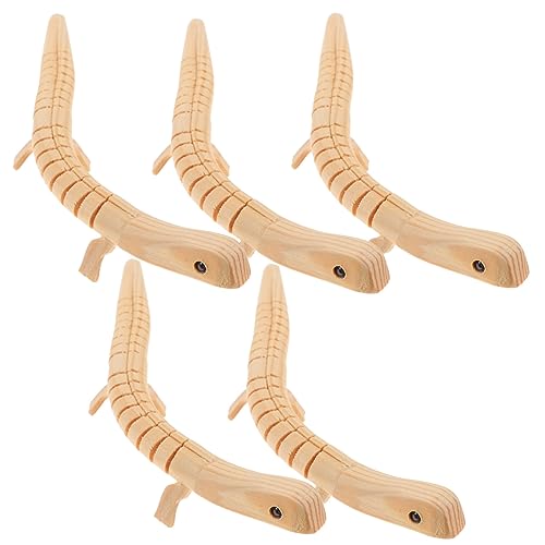 NAMOARLY 5St Modell Einer Waldeidechse falsche Ratte Schlangenspielzeug Miniatur- klebrige Eidechsen Dinosaurier-Handwerk holztiere Leere hölzerne unvollendete Holzeidechse NAMOARLY 5St Modell Einer Waldeidechse falsche Ratte Schlangenspielzeug Miniatur- klebrige Eidechsen Dinosaurier-Handwerk holztiere Leere hölzerne unvollendete Holzeidechse von NAMOARLY
