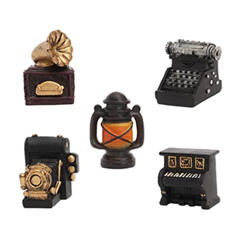 NAMOARLY 5er-Set Miniatur-Retro-Klavier Aus Kunstharz Für Miniaturhaus Zimmerbox Und Projekte von NAMOARLY