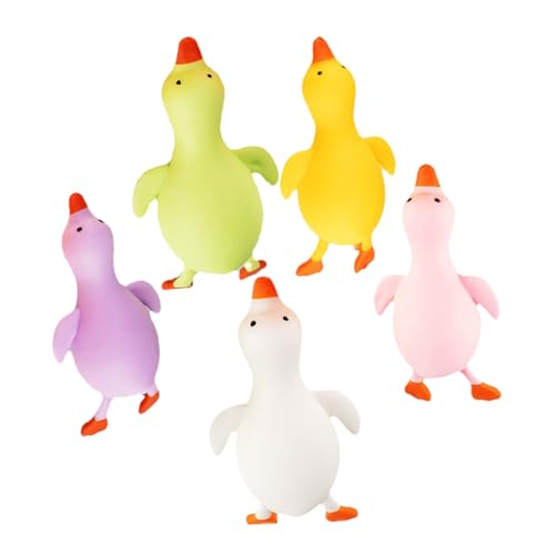 NAMOARLY Spielzeug 5st Tier-quetschspielzeug Mini-stressbälle Fake Duck Doll Stressspielzeug Für Tiere Drücken Sie Den Sensorischen Ball Animal Squishy Toys Prise Musik Stressabbauer TPR von NAMOARLY