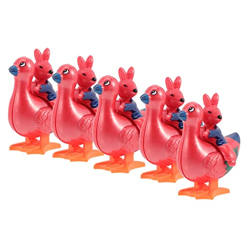 NAMOARLY 5st Tierfiguren Auf Dem Bauernhof Osterhasen Spielzeug Interessante Aufziehhühner Tierische Desktop-verzierung Lutscher Masse Dekorative Springhühner Modell Plastik Küken Kind von NAMOARLY